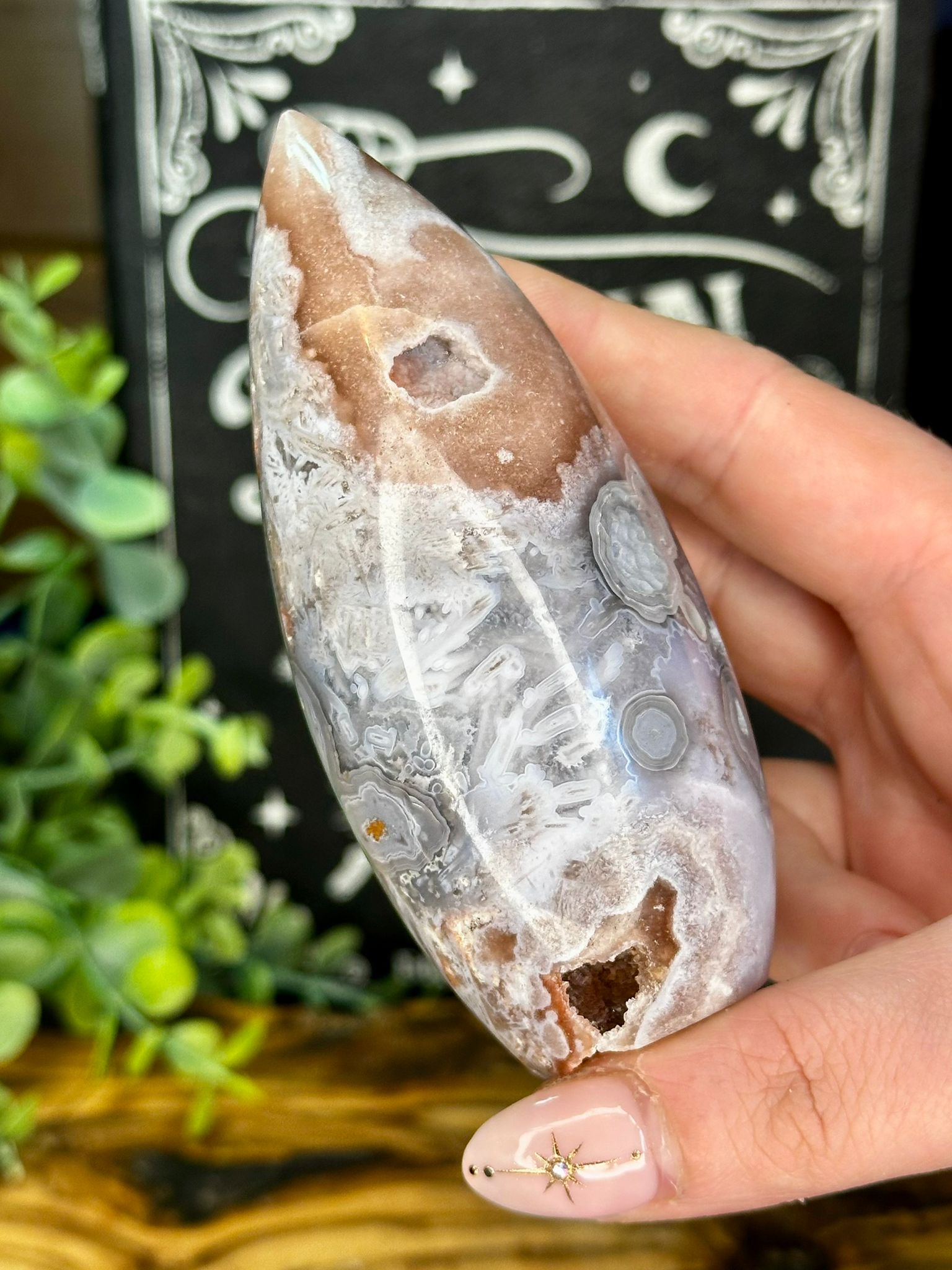 Pink Amethyst Druzy Puffy Teardrop