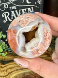 Druzy Pink Agate Sphere