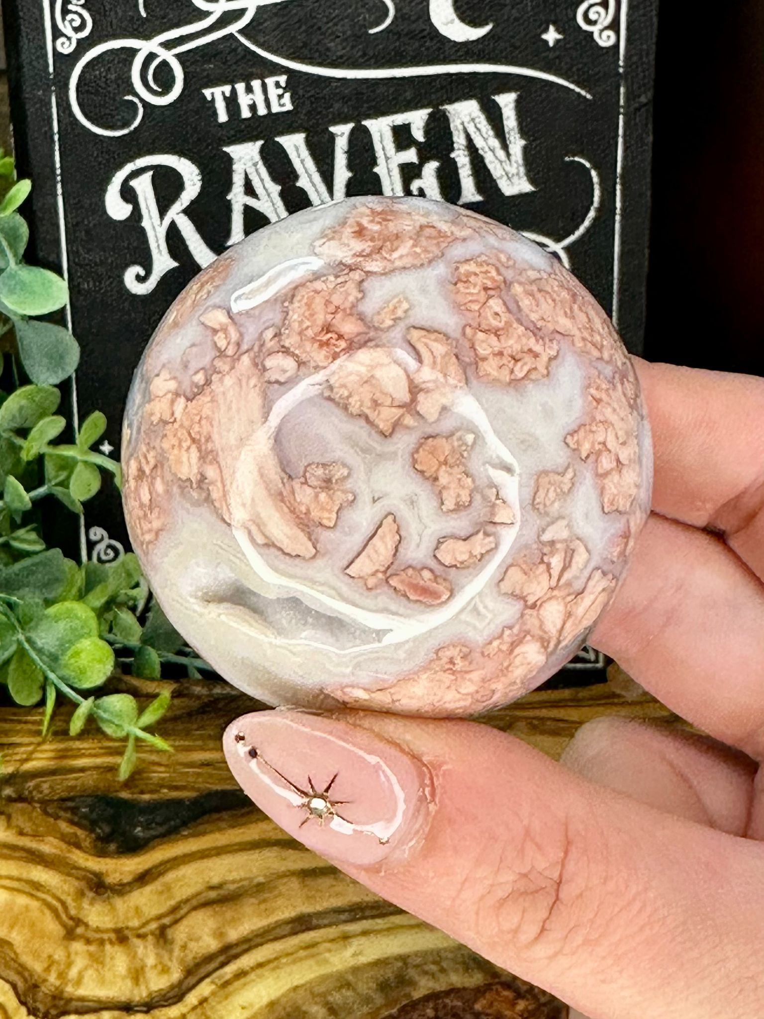 Druzy Pink Agate Sphere