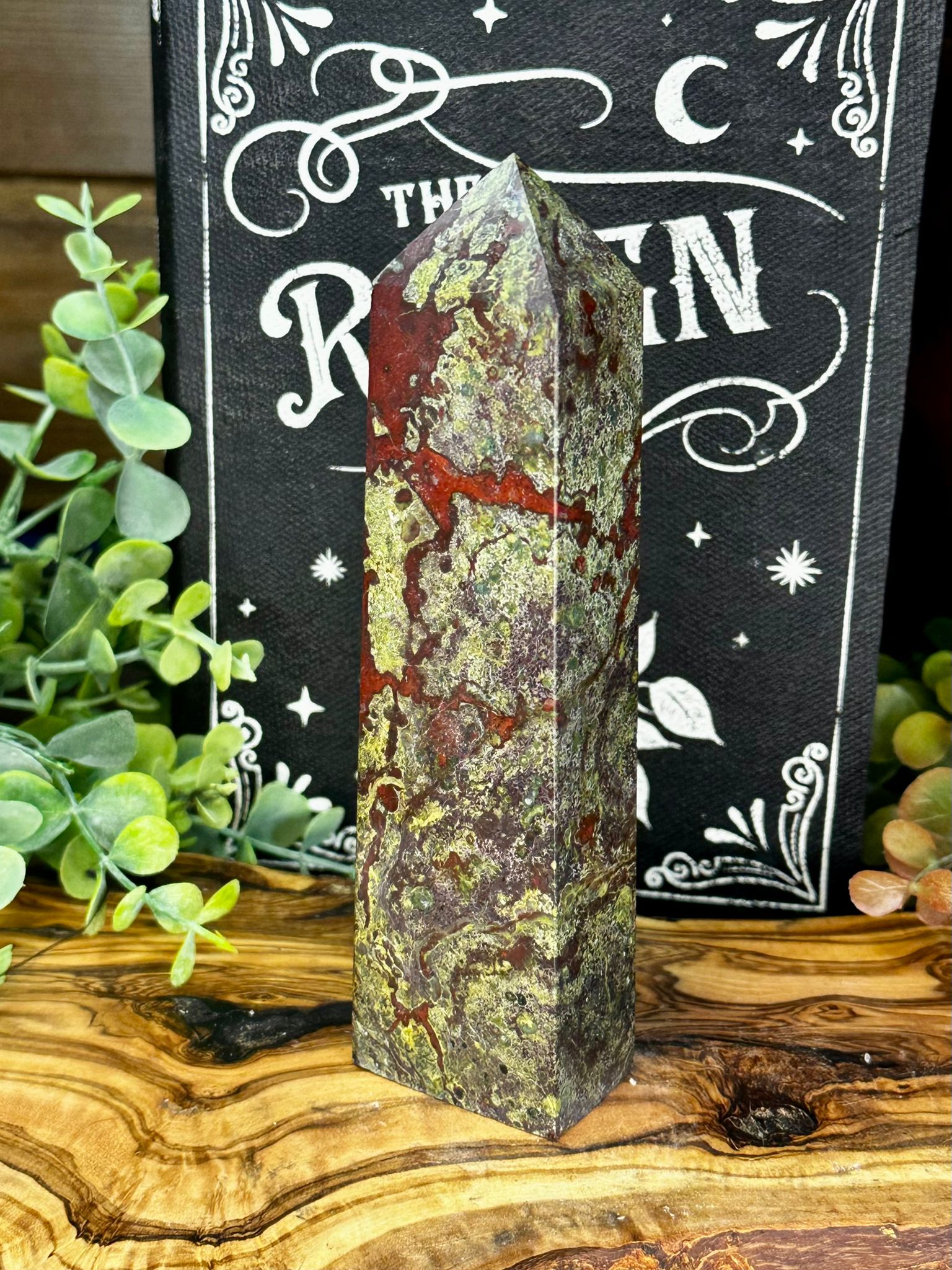 Large Dragon Blood Jasper Tower