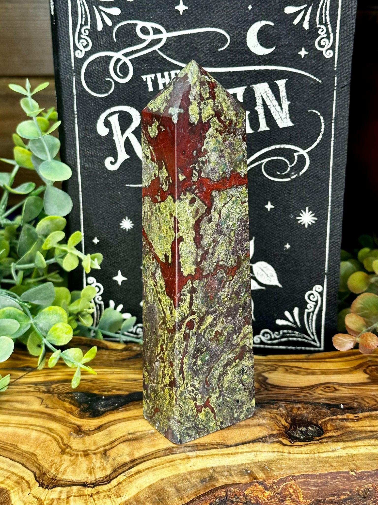 Large Dragon Blood Jasper Tower