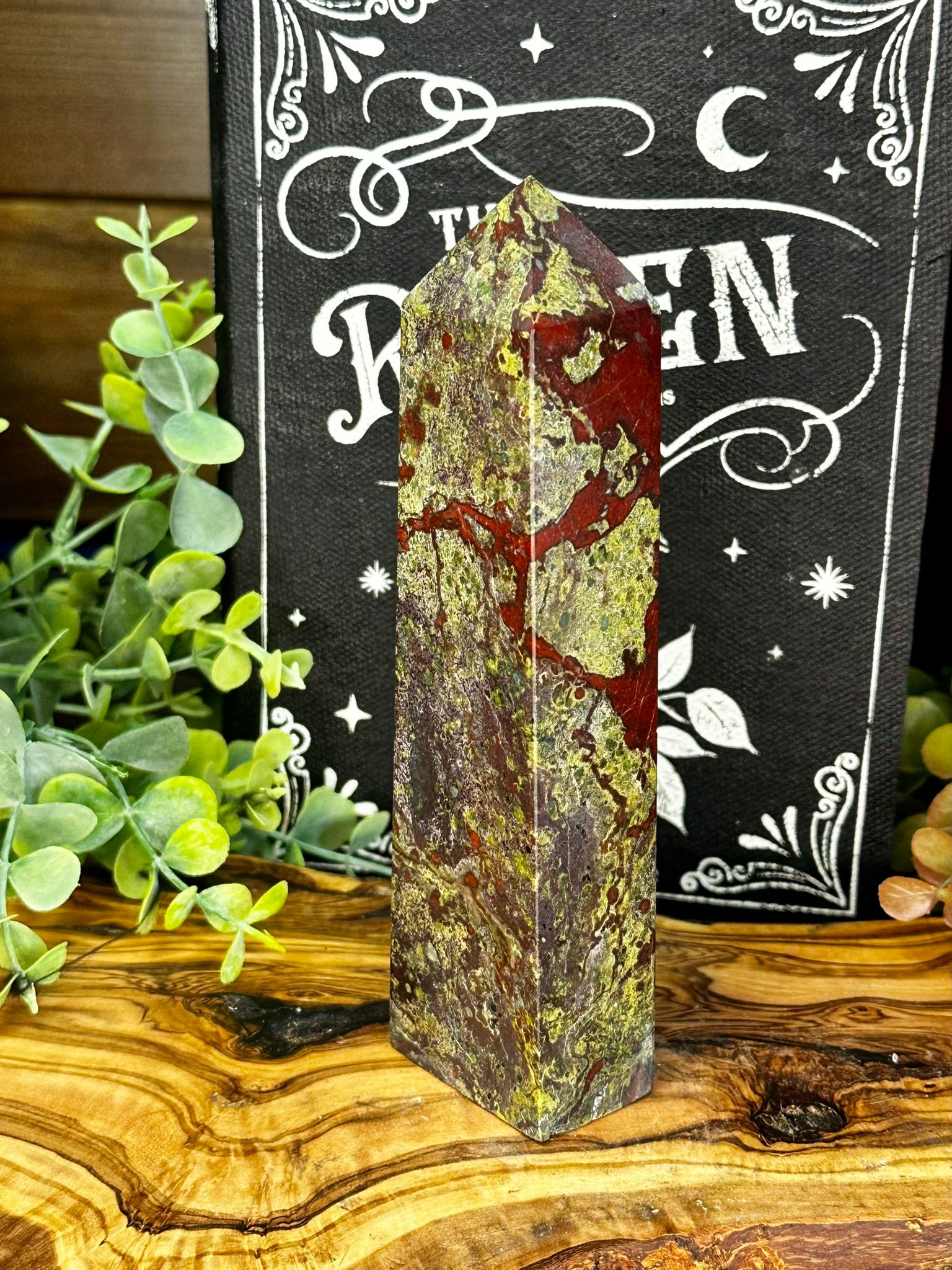Large Dragon Blood Jasper Tower
