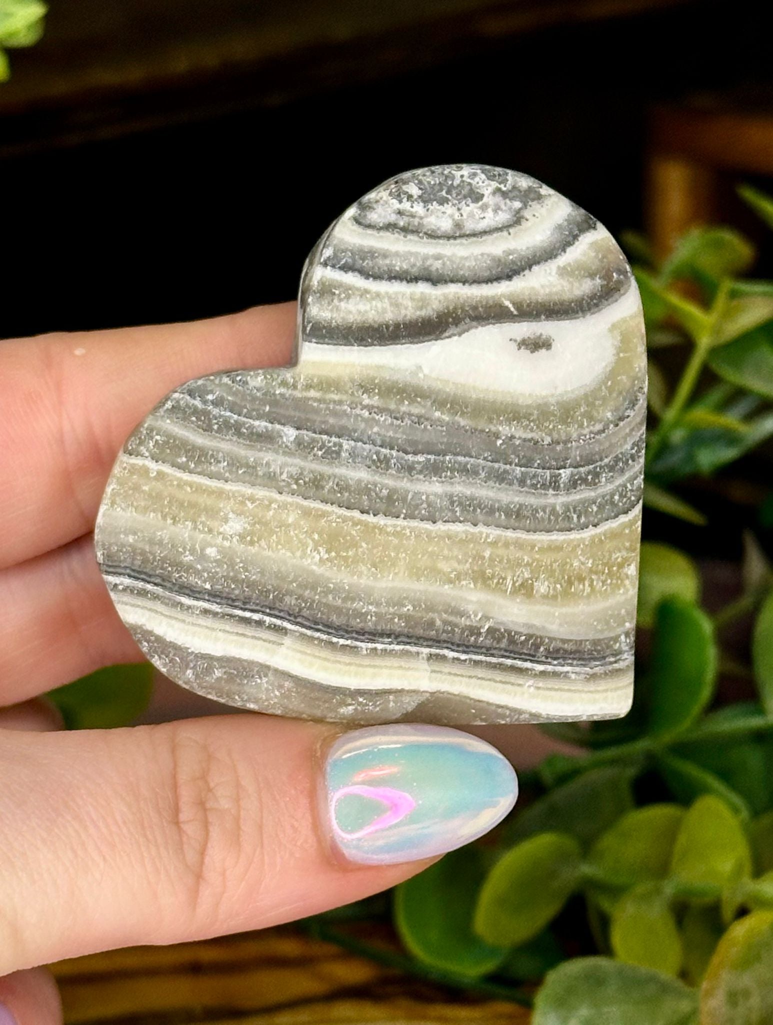 Peach Moonstone Heart