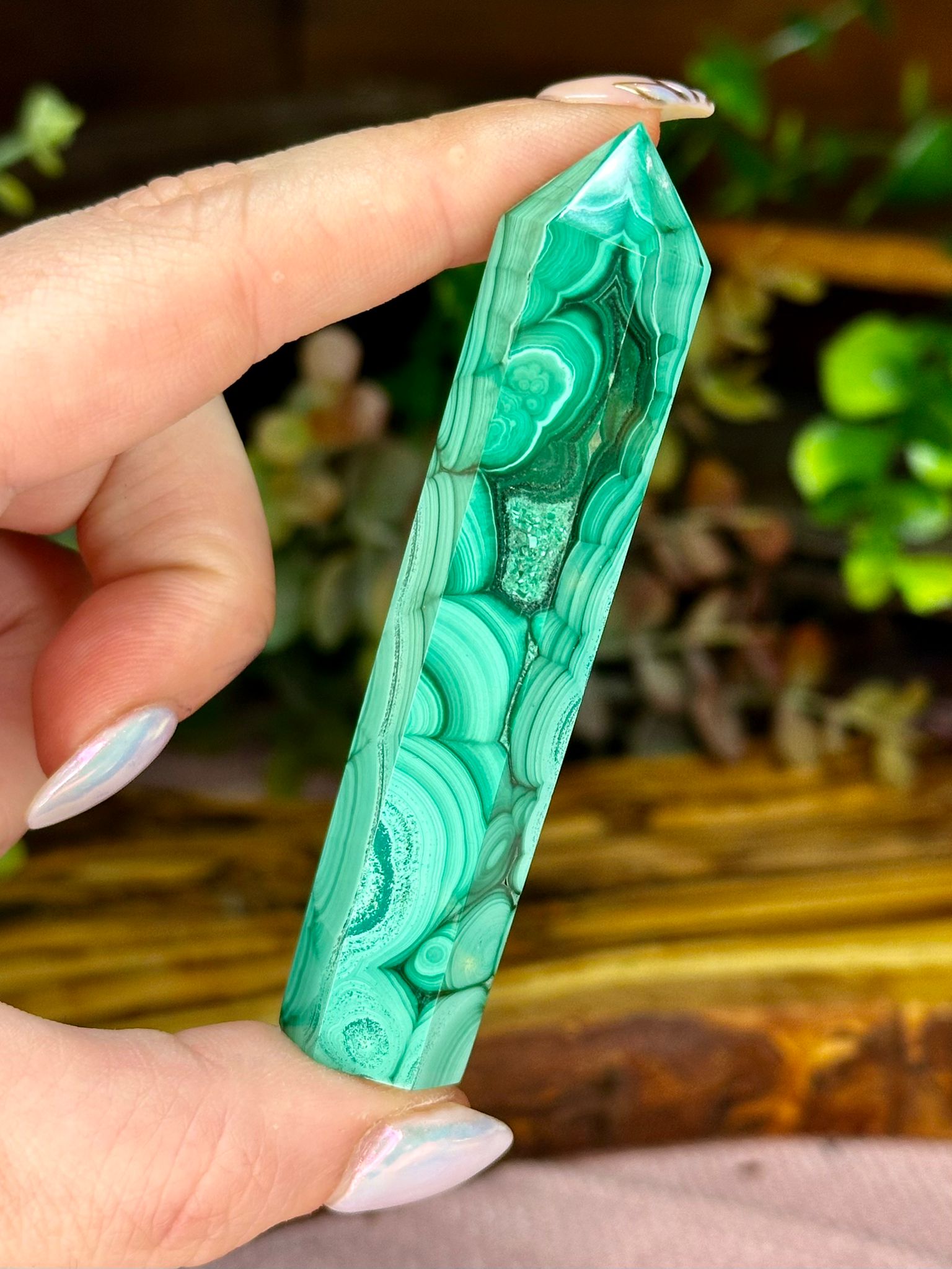 Malachite Polished Point