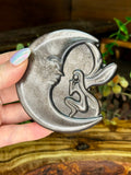 Silver Sheen Obsidian Moon Carving - Choose Your Carving