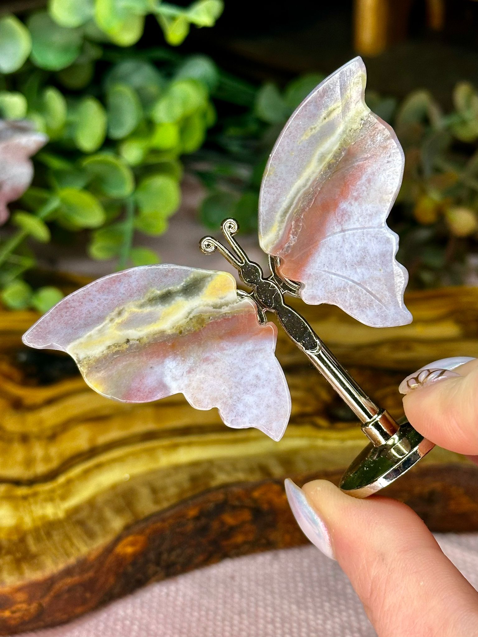 Ocean Jasper Butterfly Carving - Choose Your Carving