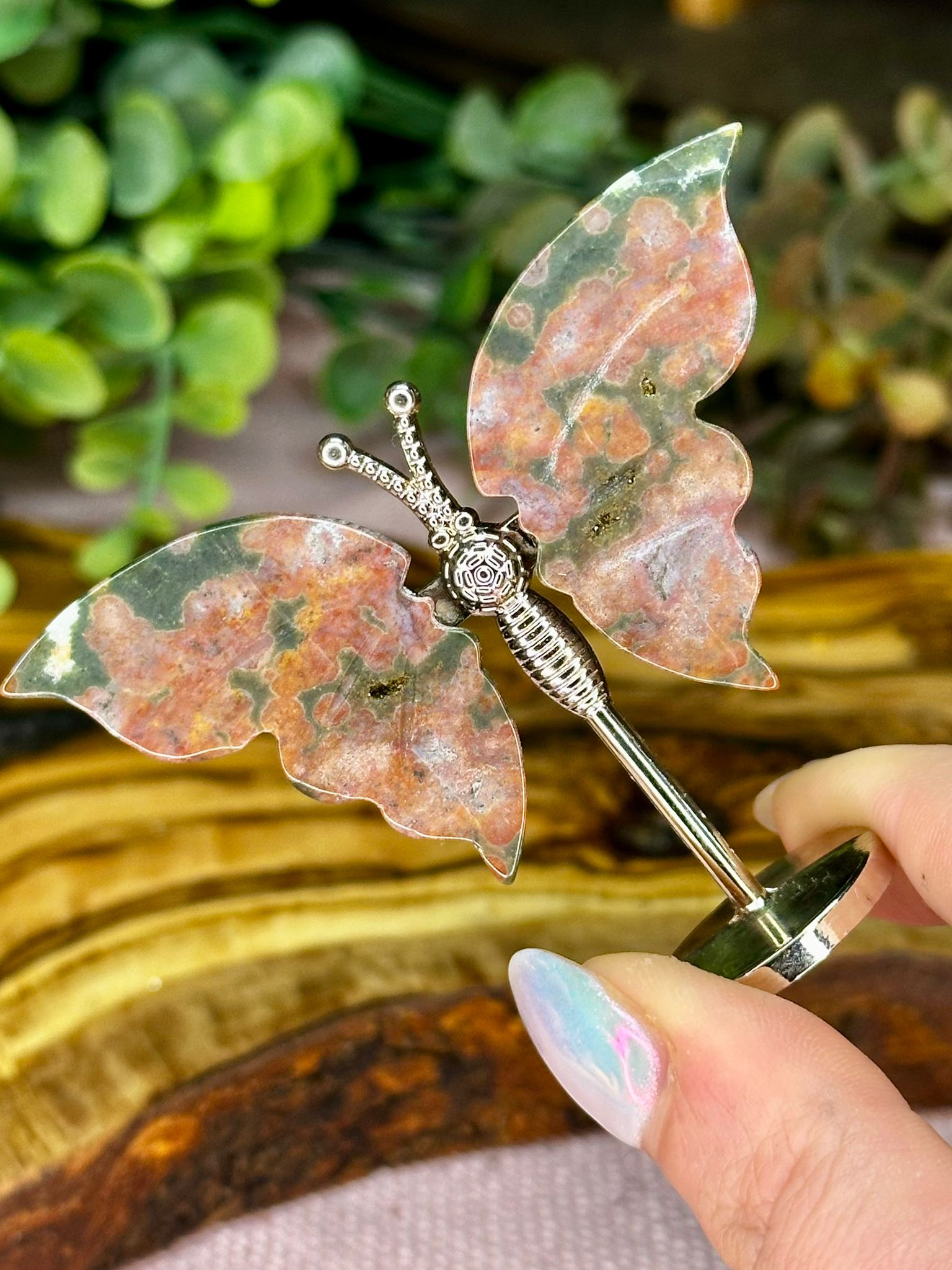 Ocean Jasper Butterfly Carving - Choose Your Carving
