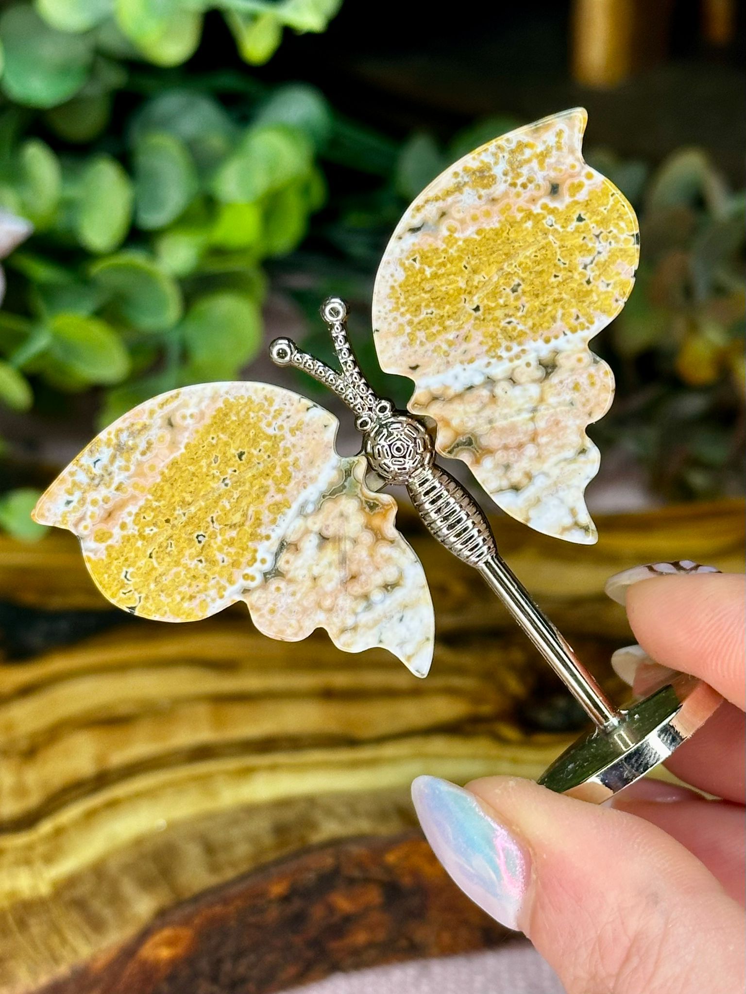Ocean Jasper Butterfly Carving - Choose Your Carving
