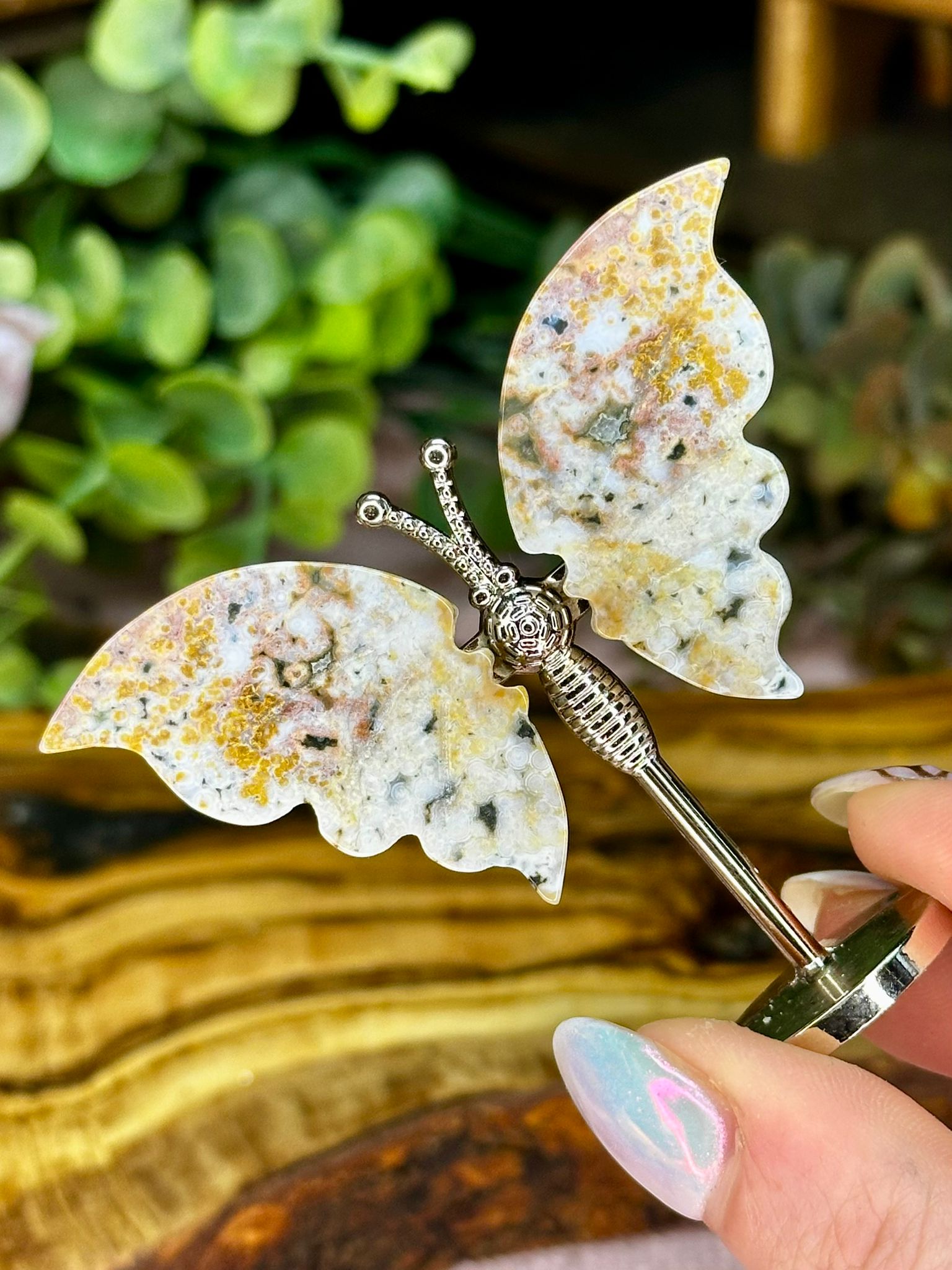 Ocean Jasper Butterfly Carving - Choose Your Carving