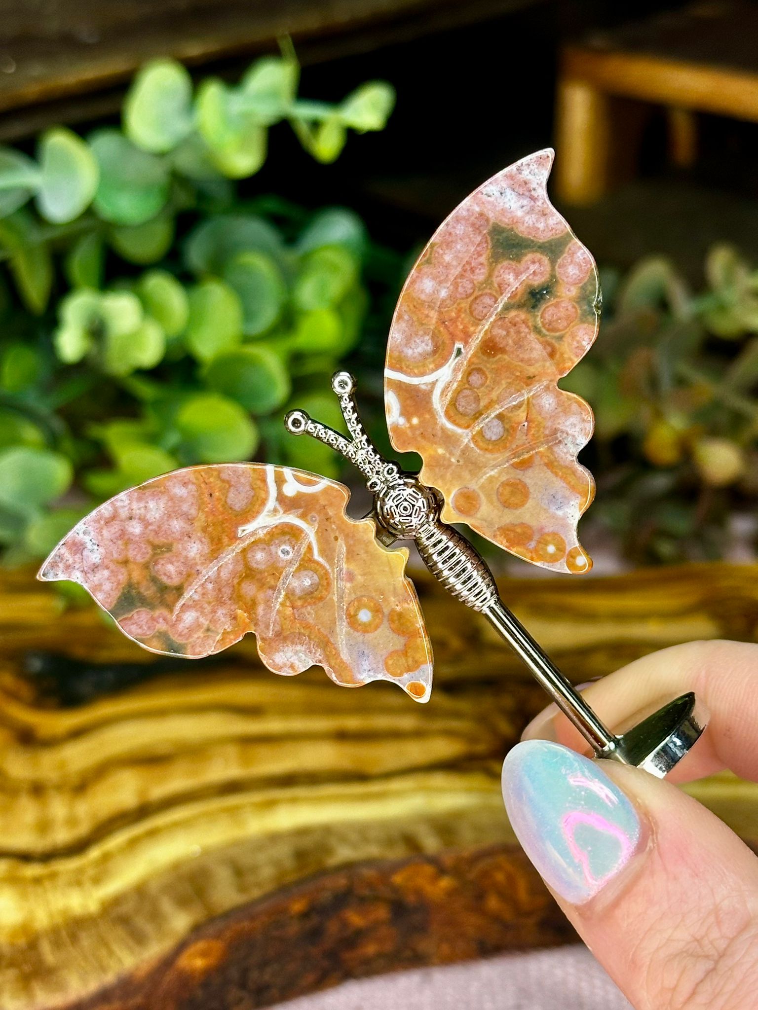 Ocean Jasper Butterfly Carving - Choose Your Carving