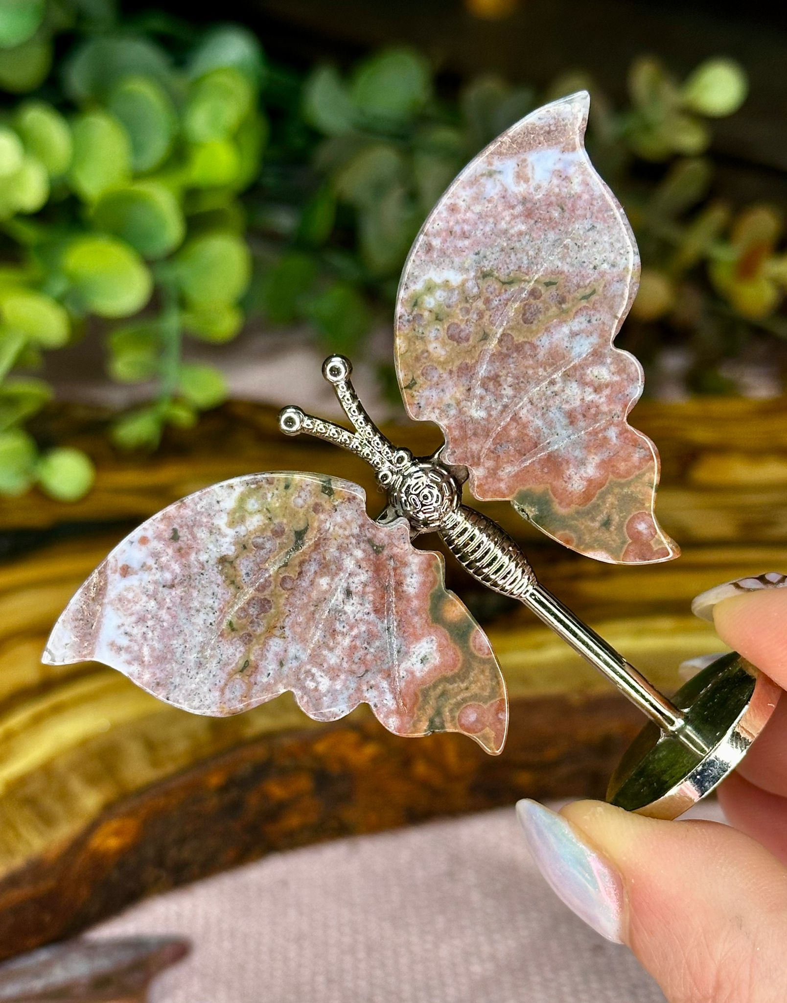 Ocean Jasper Butterfly Carving - Choose Your Carving
