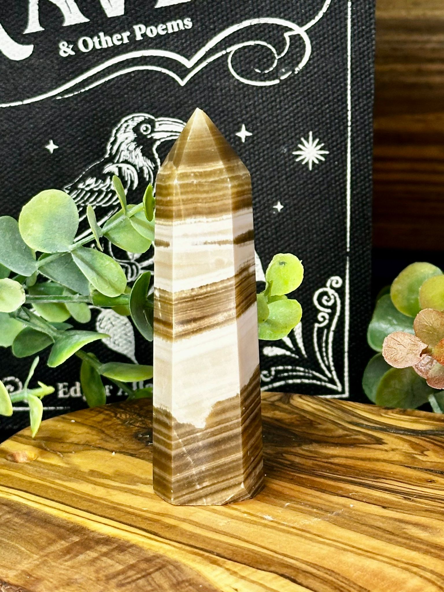 Banded Chocolate Calcite Towers
