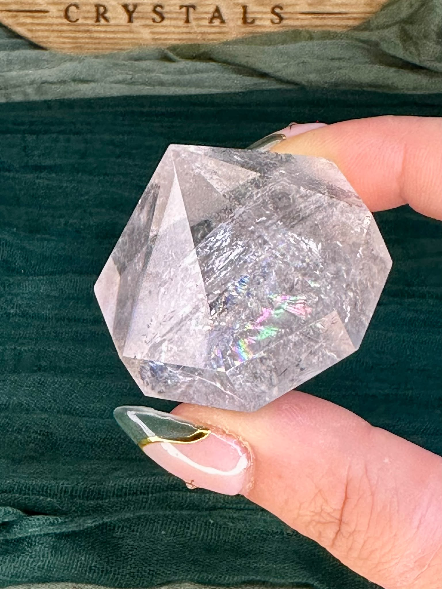 Faceted Clear Quartz Diamond