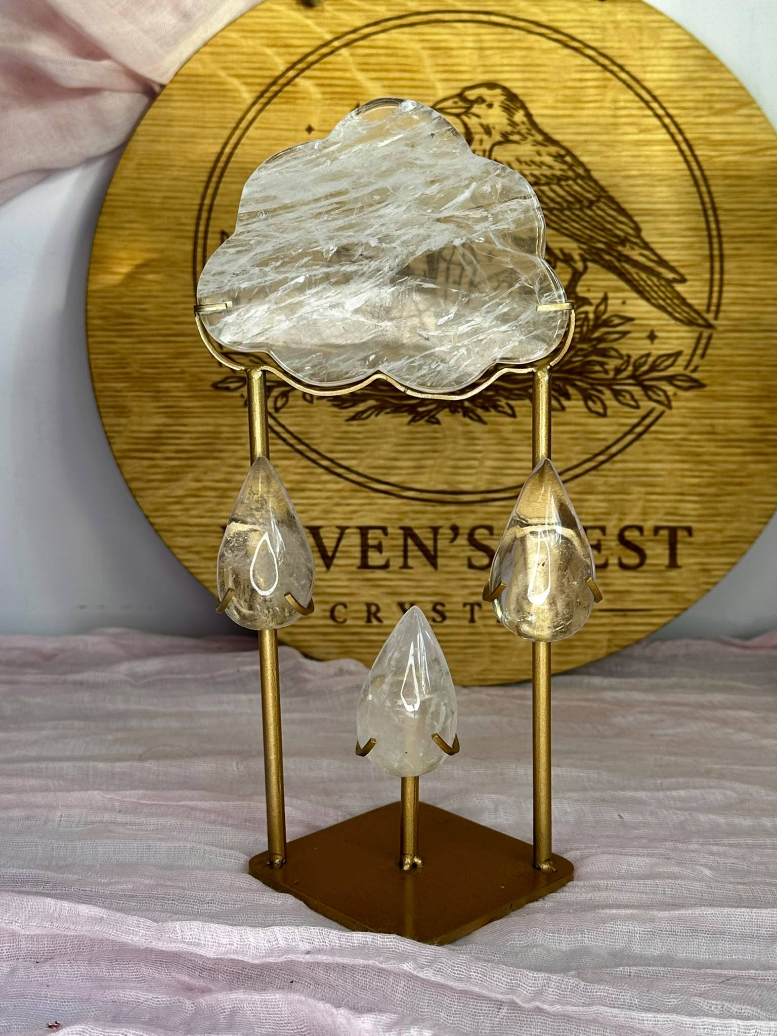 Large Clear Quartz Rain Cloud