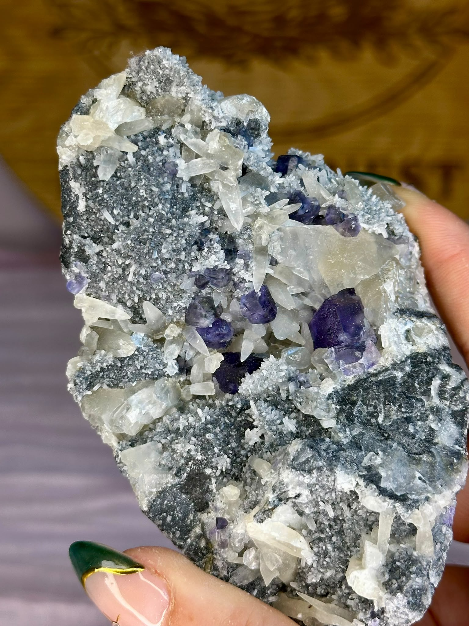 Tanzanite Fluorite with Calcite
