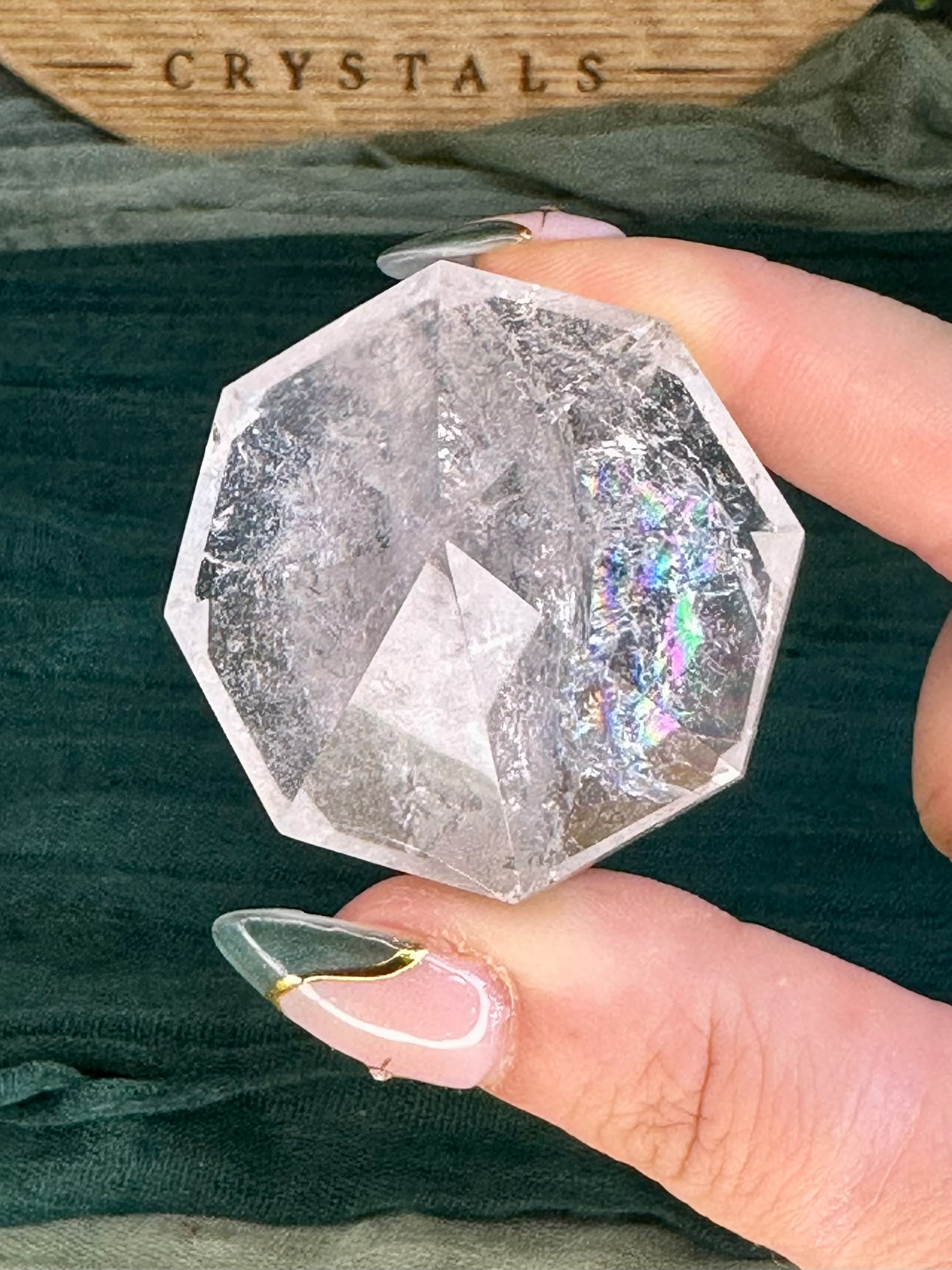 Faceted Clear Quartz Diamond
