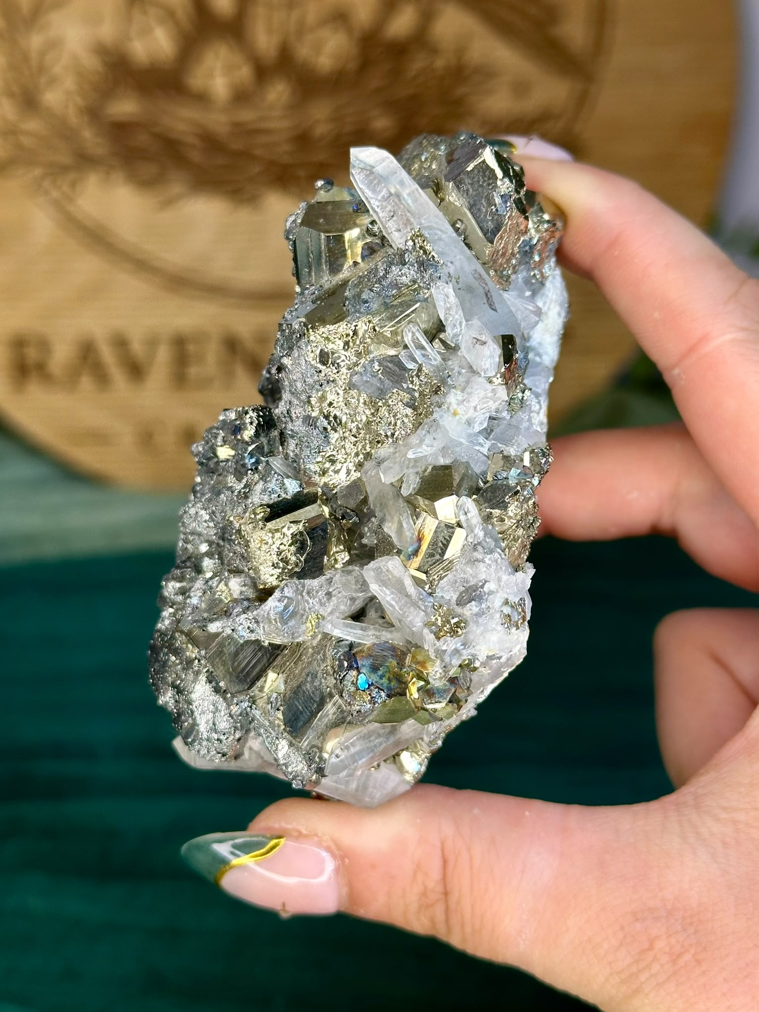 Large Peruvian Pyrite Cluster with Galena & Quartz