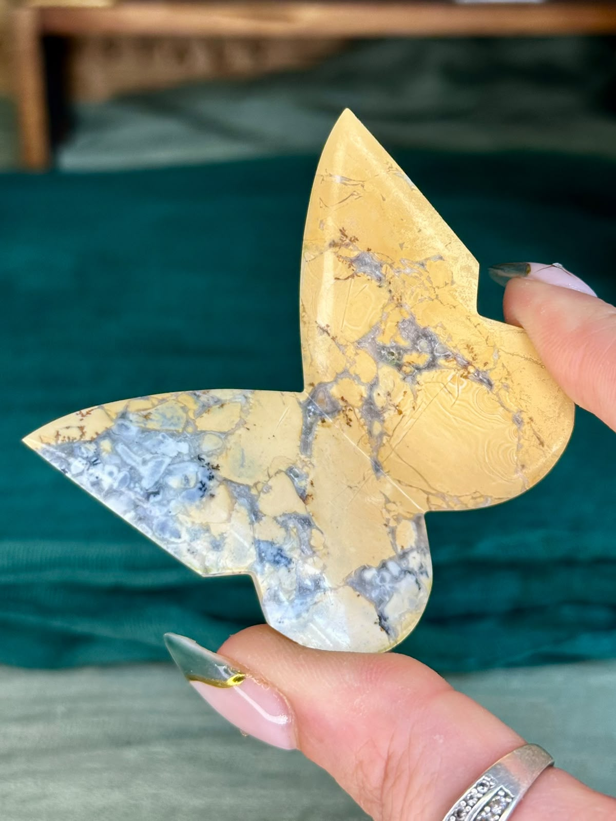 Yellow Maligano Jasper 3D Butterfly (Choose Your Own)