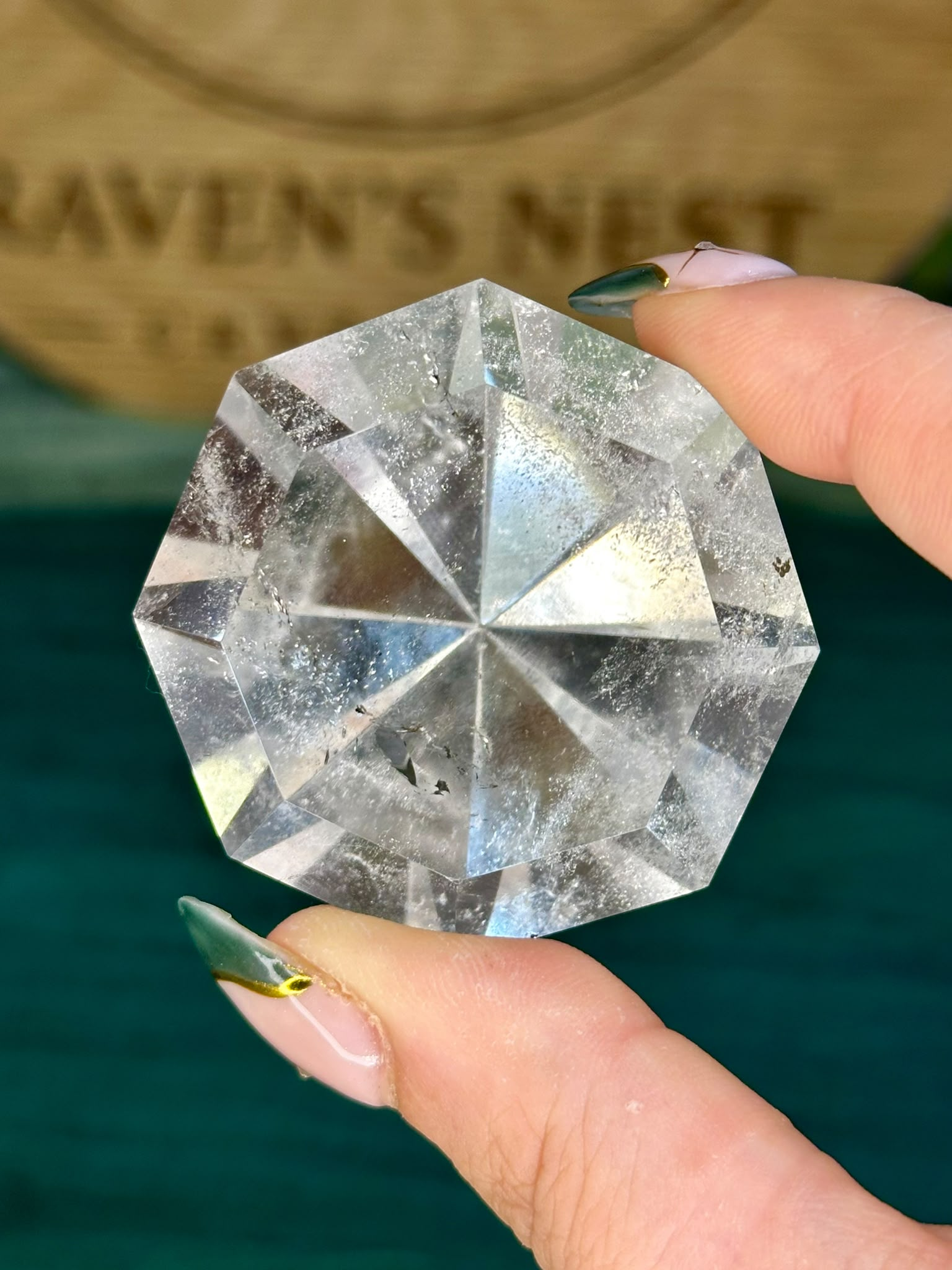 Faceted Clear Quartz Diamond