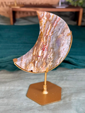 Indonesian Ocean Jasper Crescent Moon Carving #2