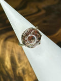 Garden Quartz Lodolite crystal statement ring with natural inclusions